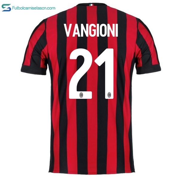 Camiseta Milan 1ª Vangioni 2017/18